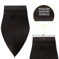 Yilite (#1B) Natural Black Tape Weft Hair Extensions
