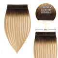 Yilite (#T2/P18/60) Darkest Brown with Ash Blonde Balayage Tape Weft Hair Extensions