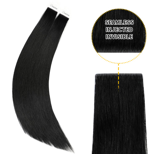 Yilite (#1) Jet Black Invisible Tape In Extensions 20Pcs