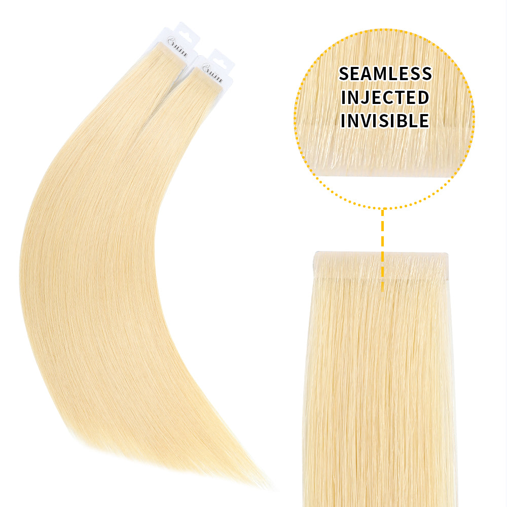 Yilite (#613) Bleach Blonde Invisible Tape In Extensions 20Pcs