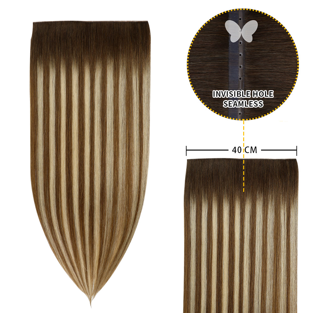 Yilite (#P6/613/T4) Brown to Blonde Balayage Butterfly Weft Hair Extensions
