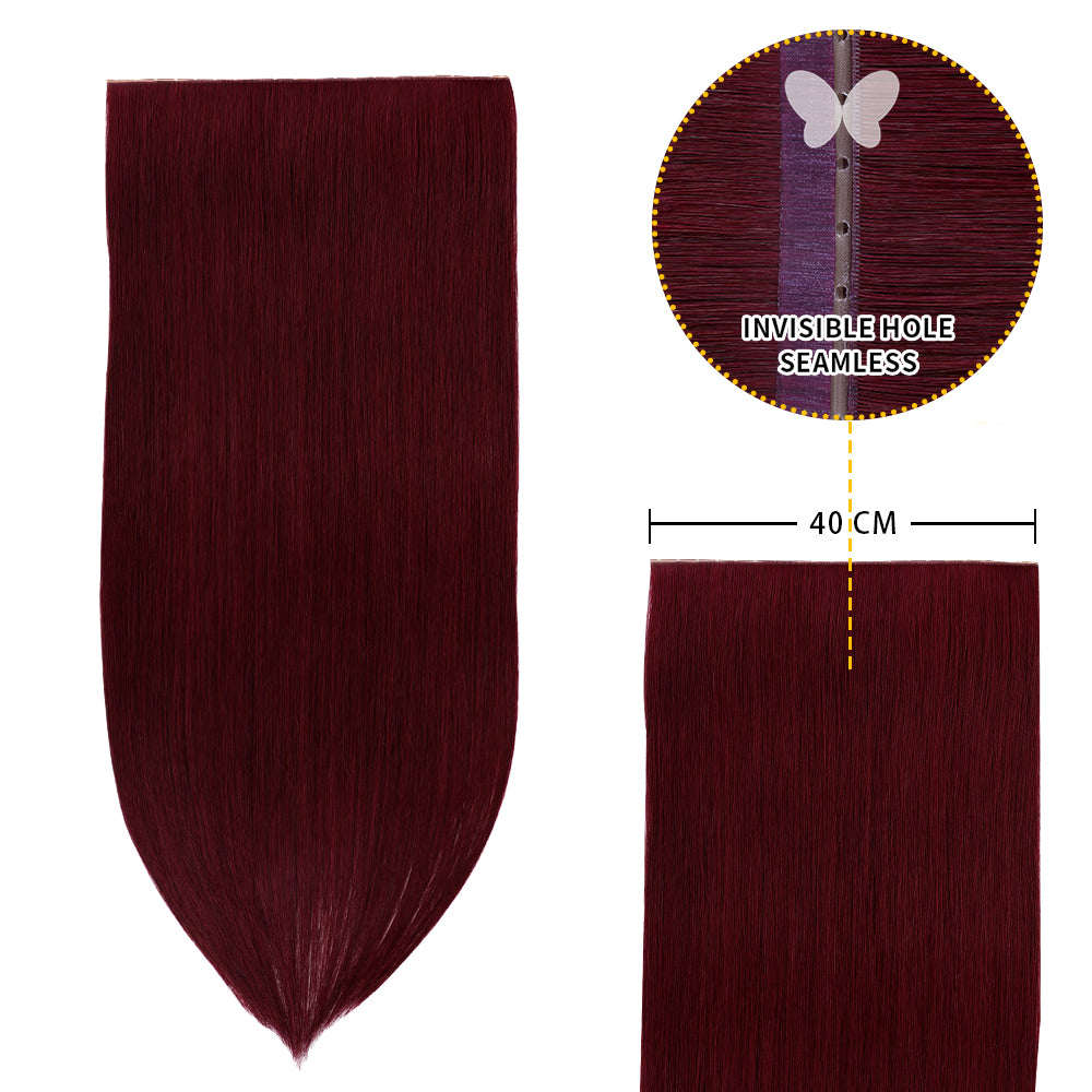 Yilite (#99J) Burgundy Butterfly Weft Hair Extensions