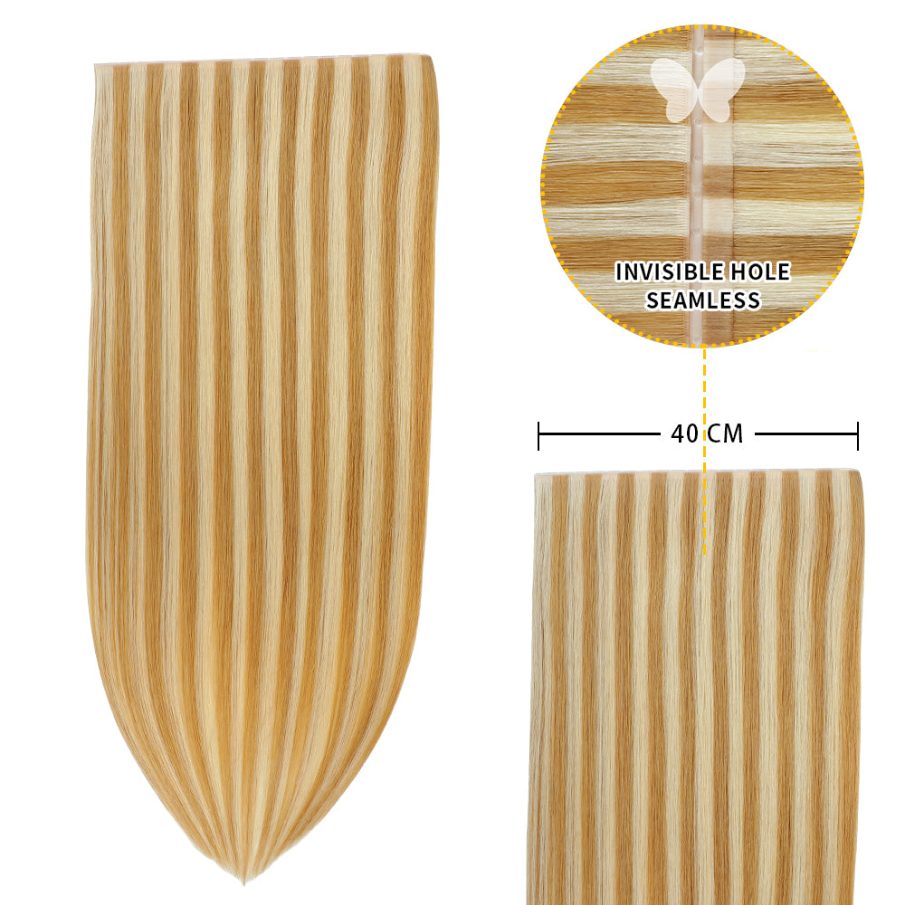 Yilite (#P27/613) Strawberry Blonde Bleach Blonde Butterfly Weft Hair Extensions