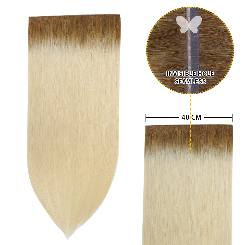 Yilite (#T8/60) Light Brown to Platinum Blonde Butterfly Weft Hair Extensions