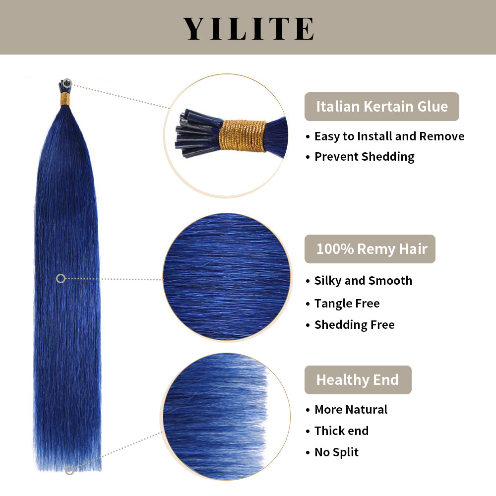 Yilite Blue I Tip Extensions