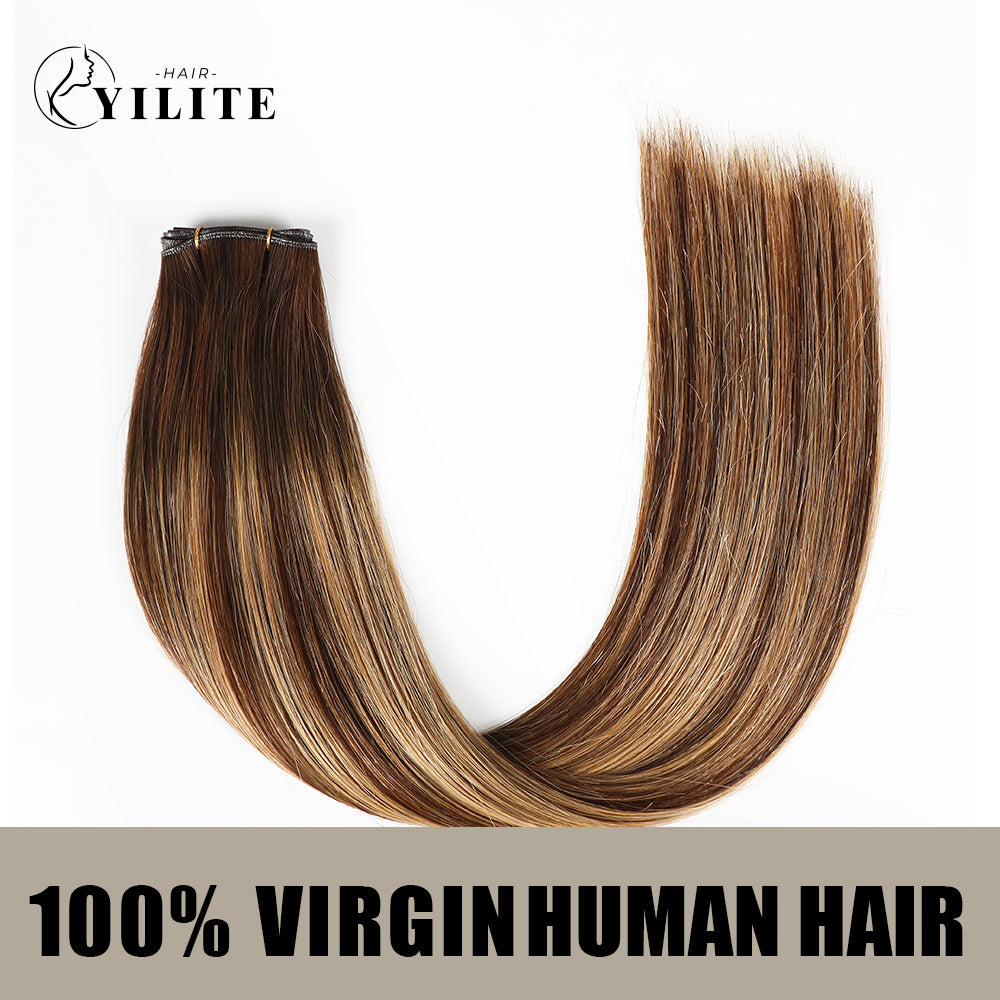 Yilite (#P4/27/T4) Chocolate Brown to Caramel Blonde Genius Weft