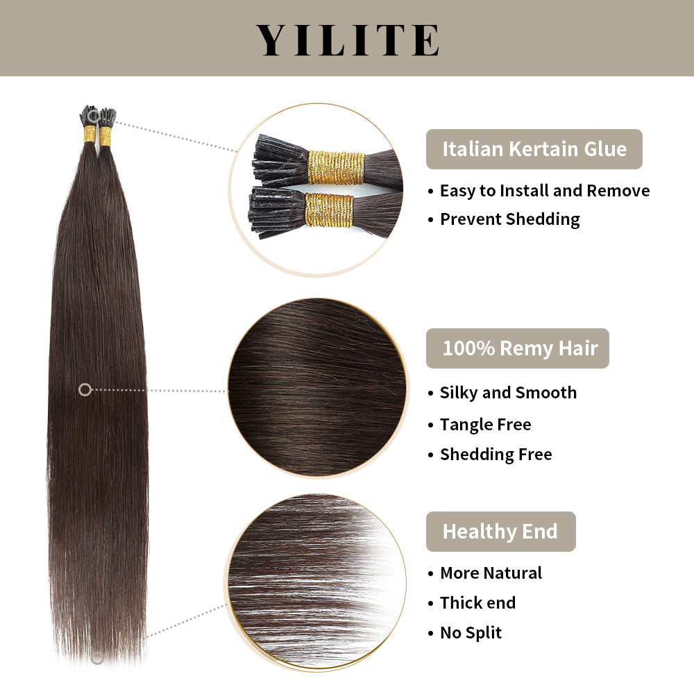 Yilite (#2) Darkest Brown I Tip Extensions