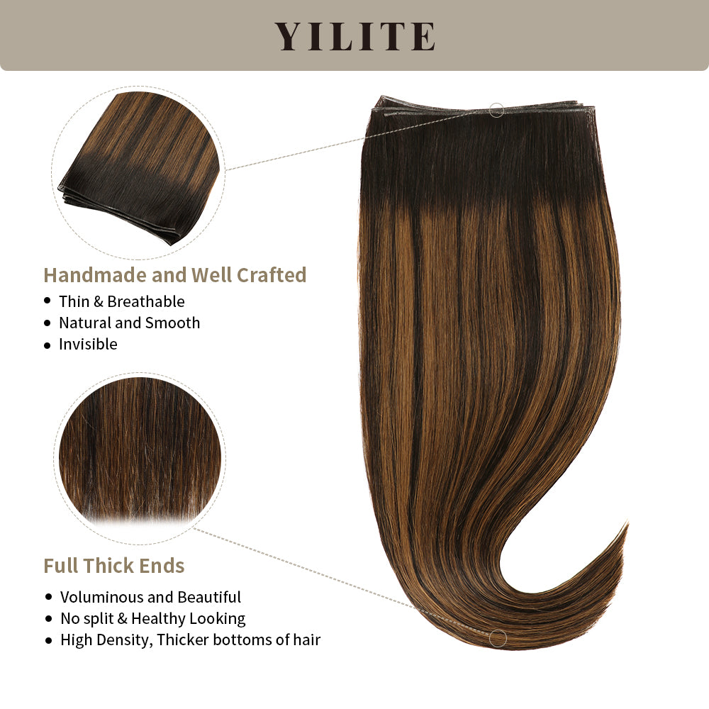 Yilite (#P1B/6/T1B) Natural Black Balayage Genius Weft