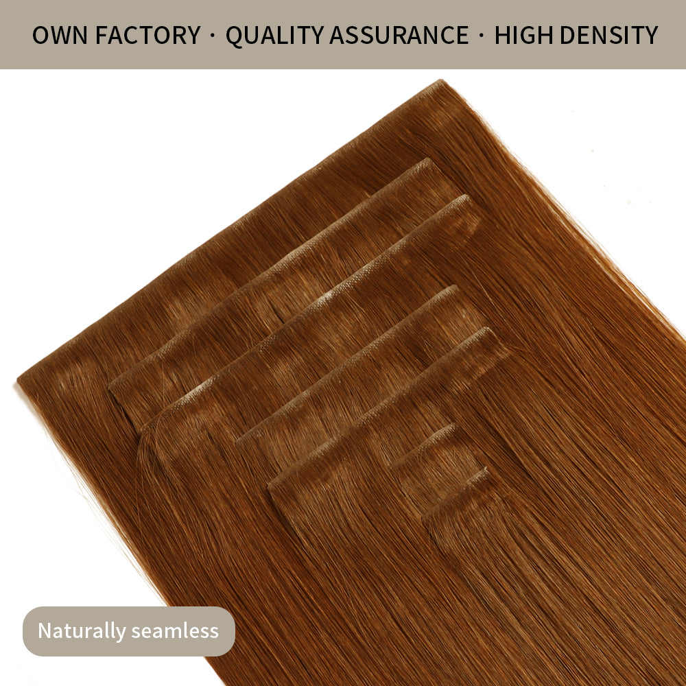Yilite (#33) Dark Auburn Seamless Clip Ins 7Pcs