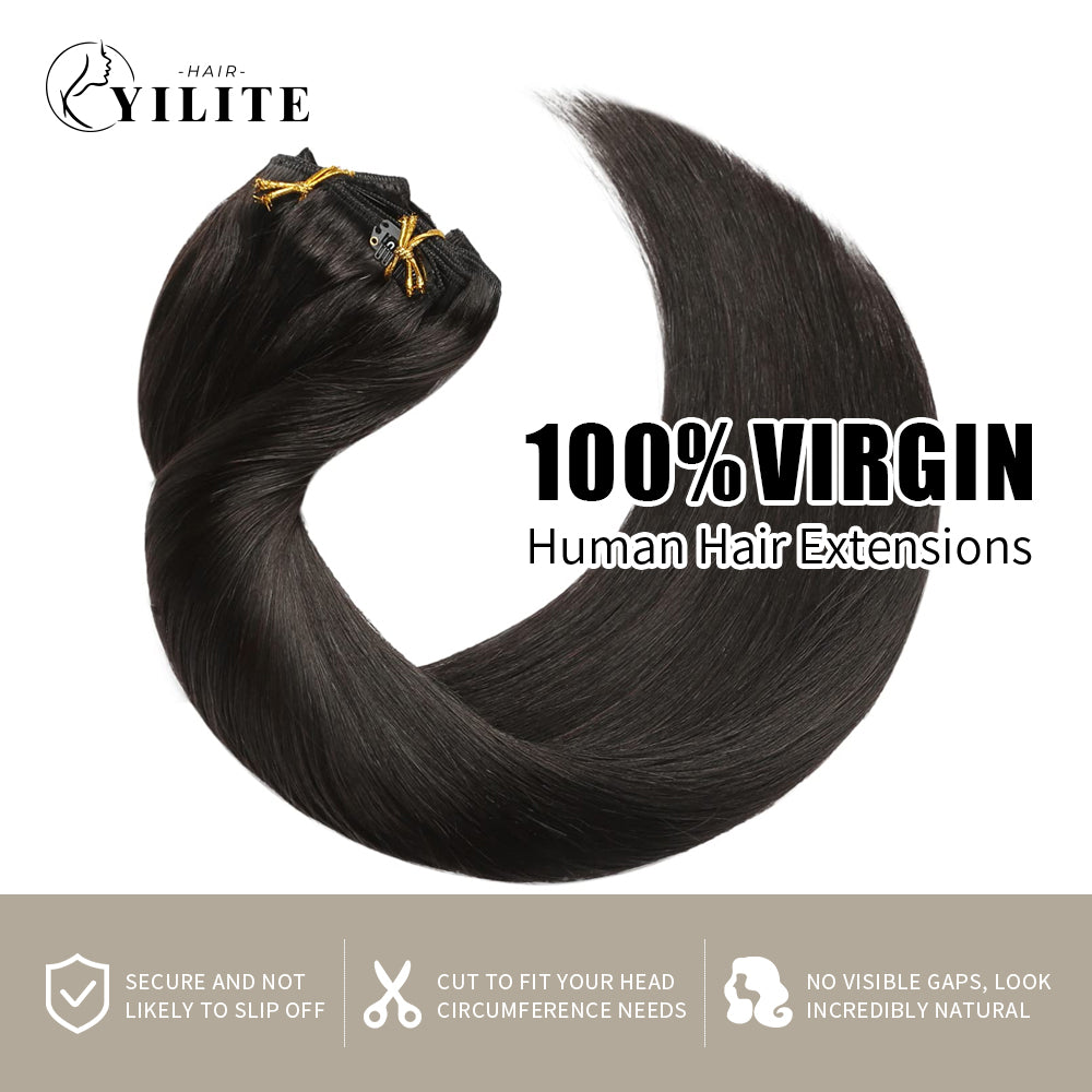 Yilite (#1B) Natural Black Classic Clip Ins