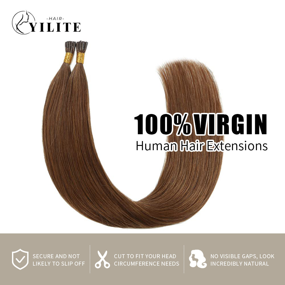 Yilite (#6) Chestnut Brown I Tip Extensions