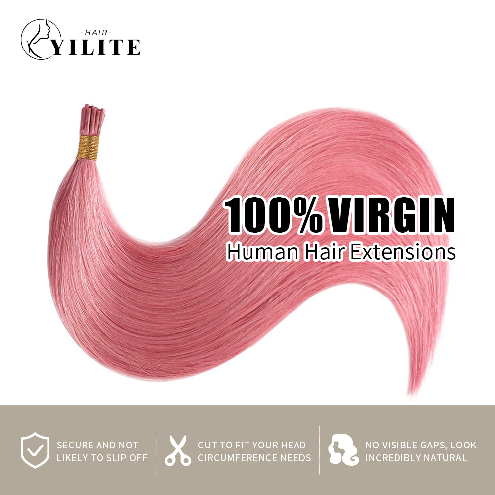 Yilite Hot Pink I Tip Extensions