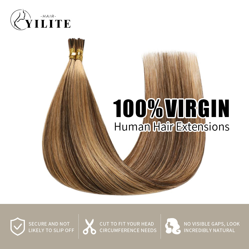 Yilite (#P4/27) Caramel Blonde Balayage I Tip Extensions