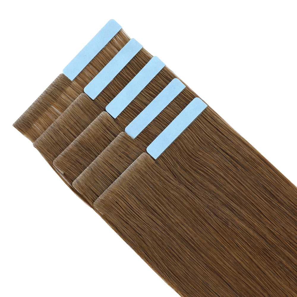 Yilite (#6) Chestnut Brown Invisible Tape In Extensions 20Pcs