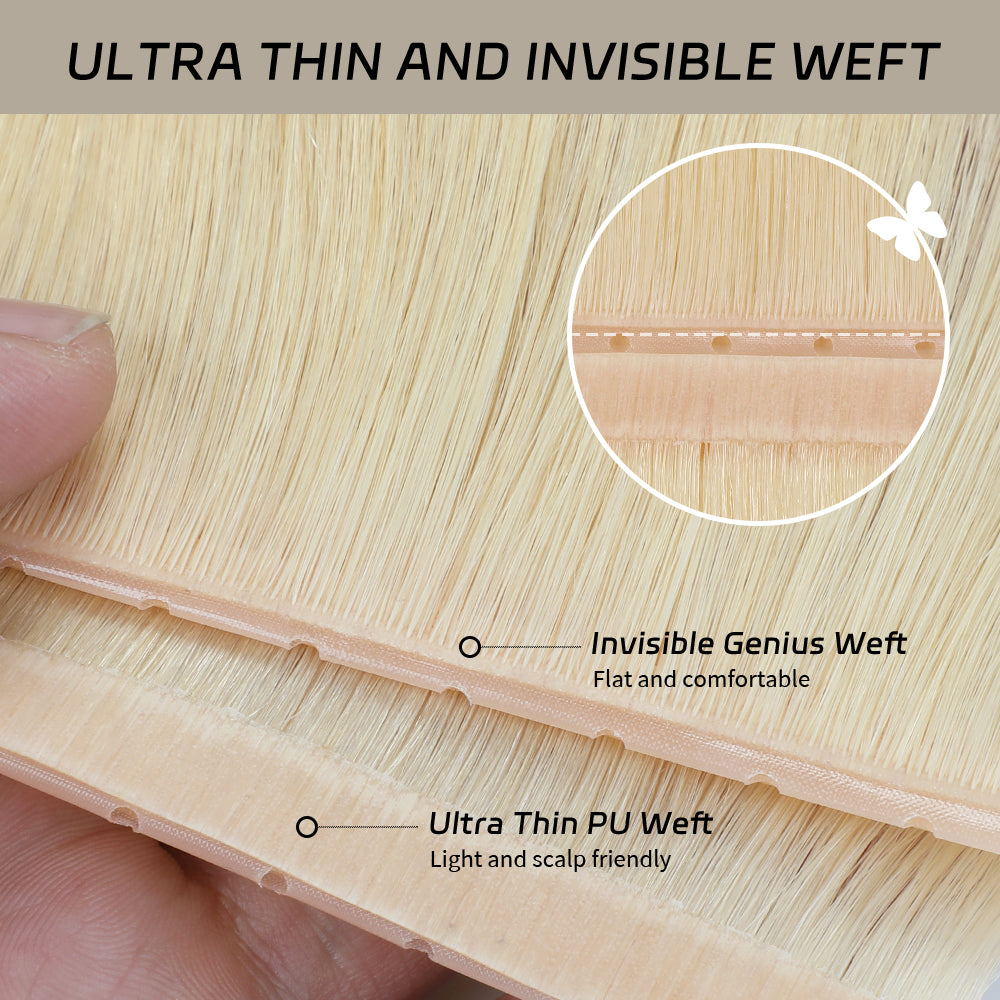 Yilite (#613) Bleach Blonde Butterfly Weft Hair Extensions