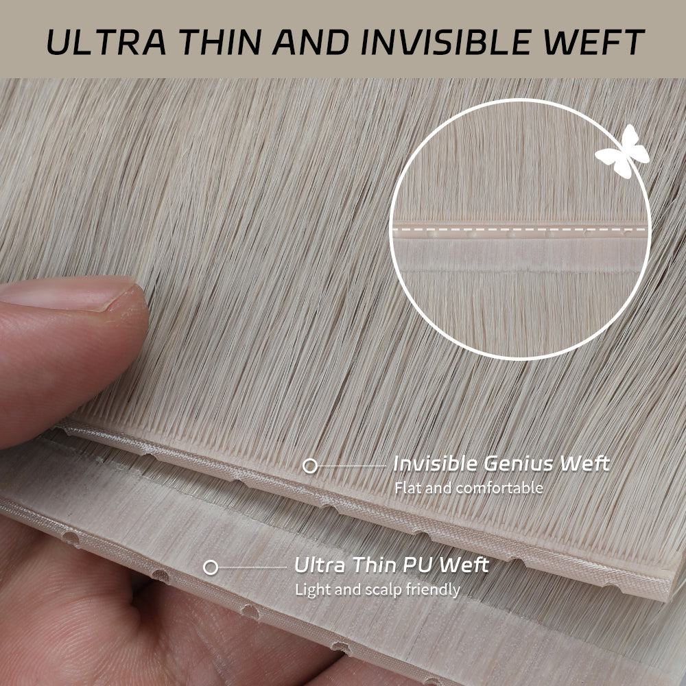 Yilite Silver Butterfly Weft Hair Extensions