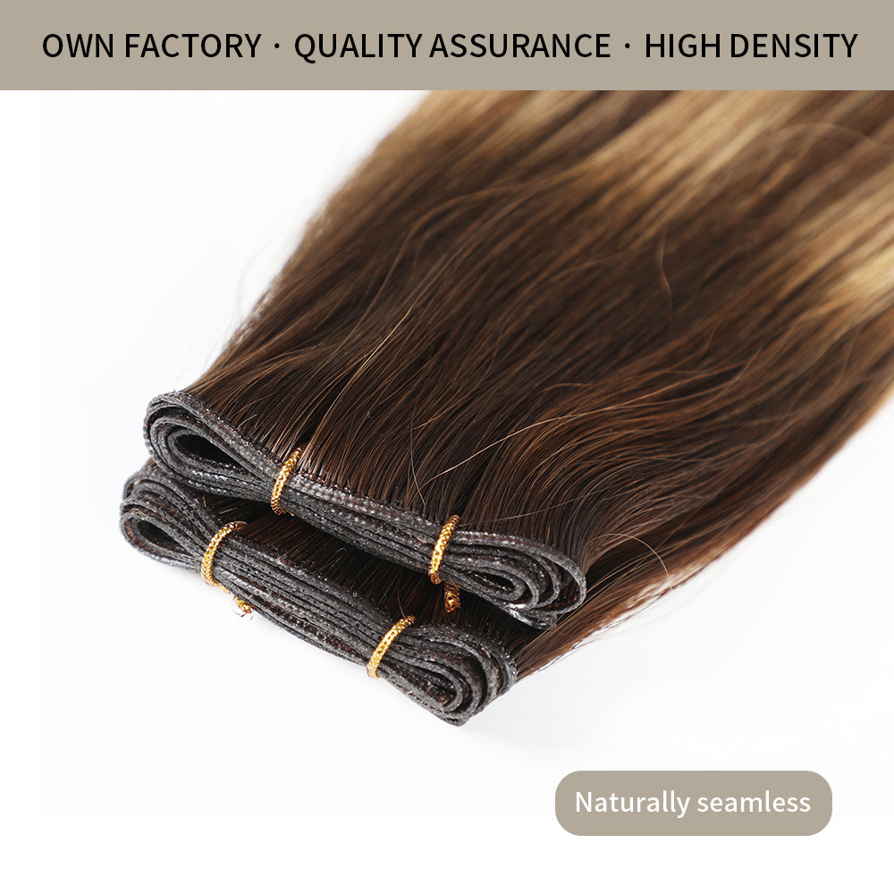 Yilite (#P4/27/T4) Chocolate Brown to Caramel Blonde Genius Weft