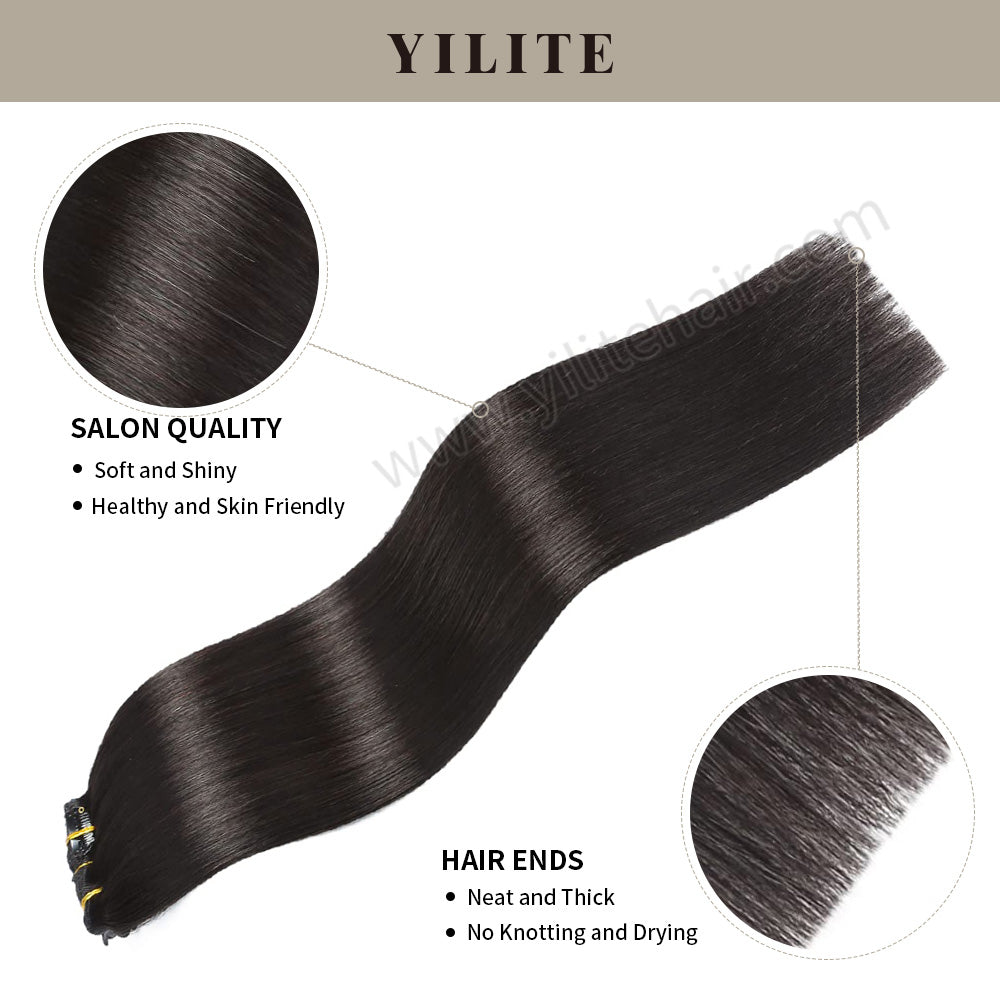 Yilite (#1B) Natural Black Classic Clip Ins