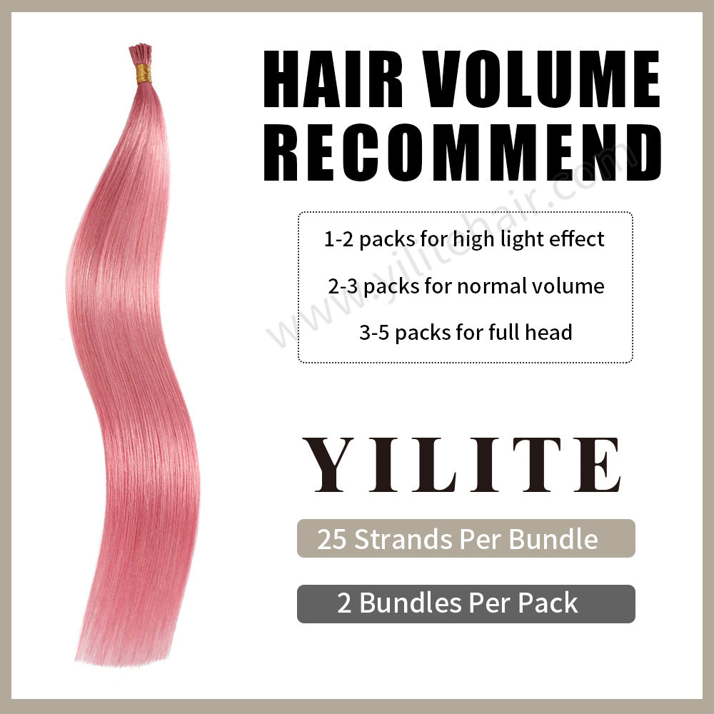 Yilite Hot Pink I Tip Extensions