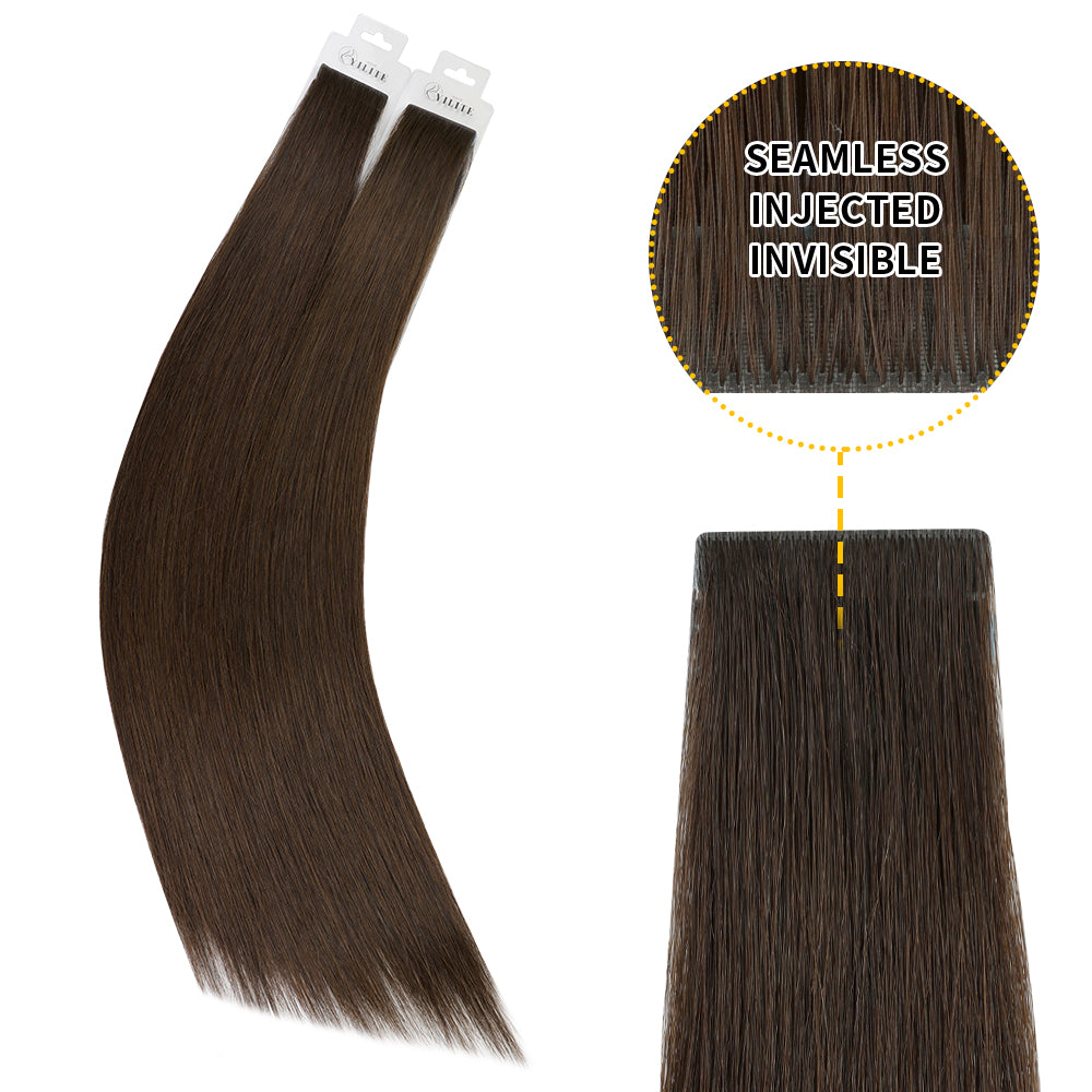 Yilite (#2) Darkest Brown Invisible Tape In Extensions 20Pcs