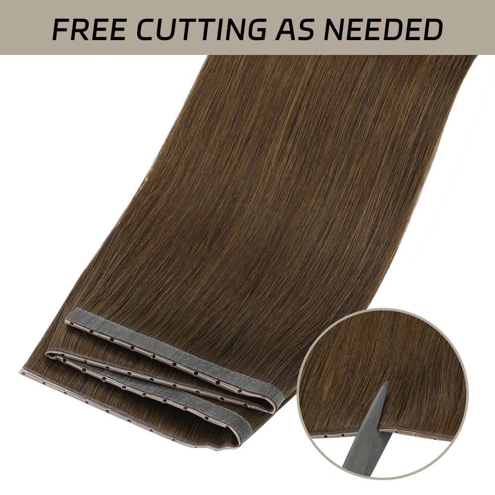 Yilite (#4) Chocolate Brown Butterfly Weft Hair Extensions