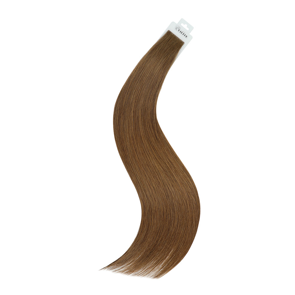 Yilite (#6) Chestnut Brown Invisible Tape In Extensions 20Pcs
