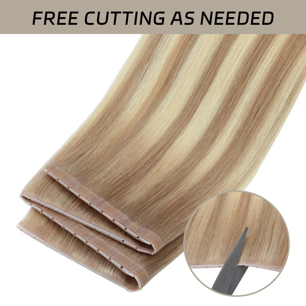 Yilite (#T18/P18/613) Ash Blonde Balayage Butterfly Weft Hair Extensions
