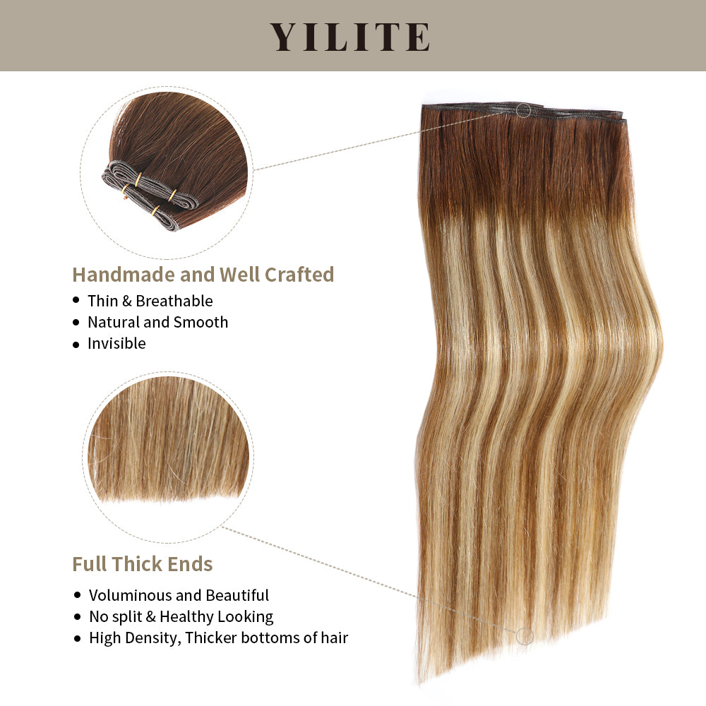 Yilite (#P6/613/T4) Brown to Blonde Balayage Genius Weft