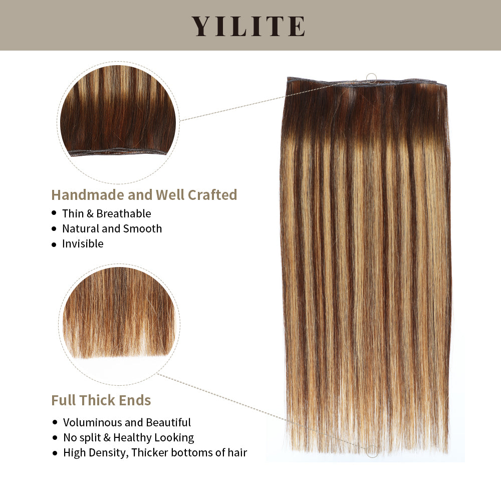 Yilite (#P4/27/T4) Chocolate Brown to Caramel Blonde Genius Weft