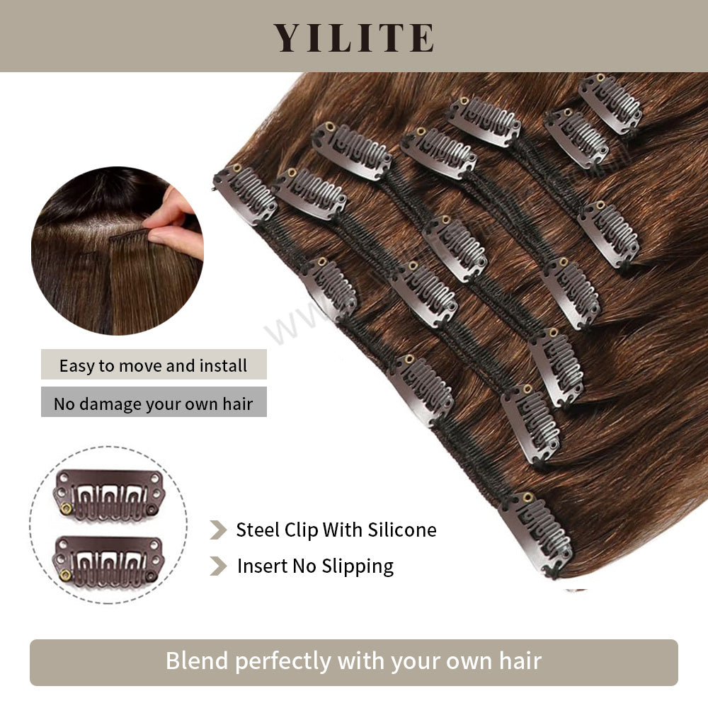Yilite (#4) Chocolate Brown Classic Clip Ins