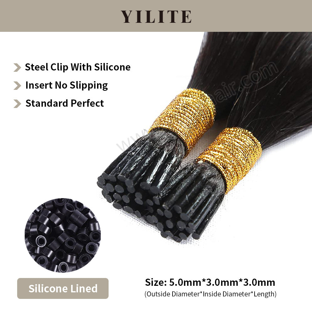 Yilite (#1B) Natural Black I Tip Extensions