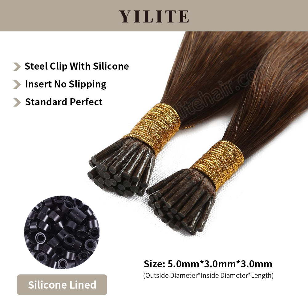 Yilite (#4) Chocolate Brown I Tip Extensions