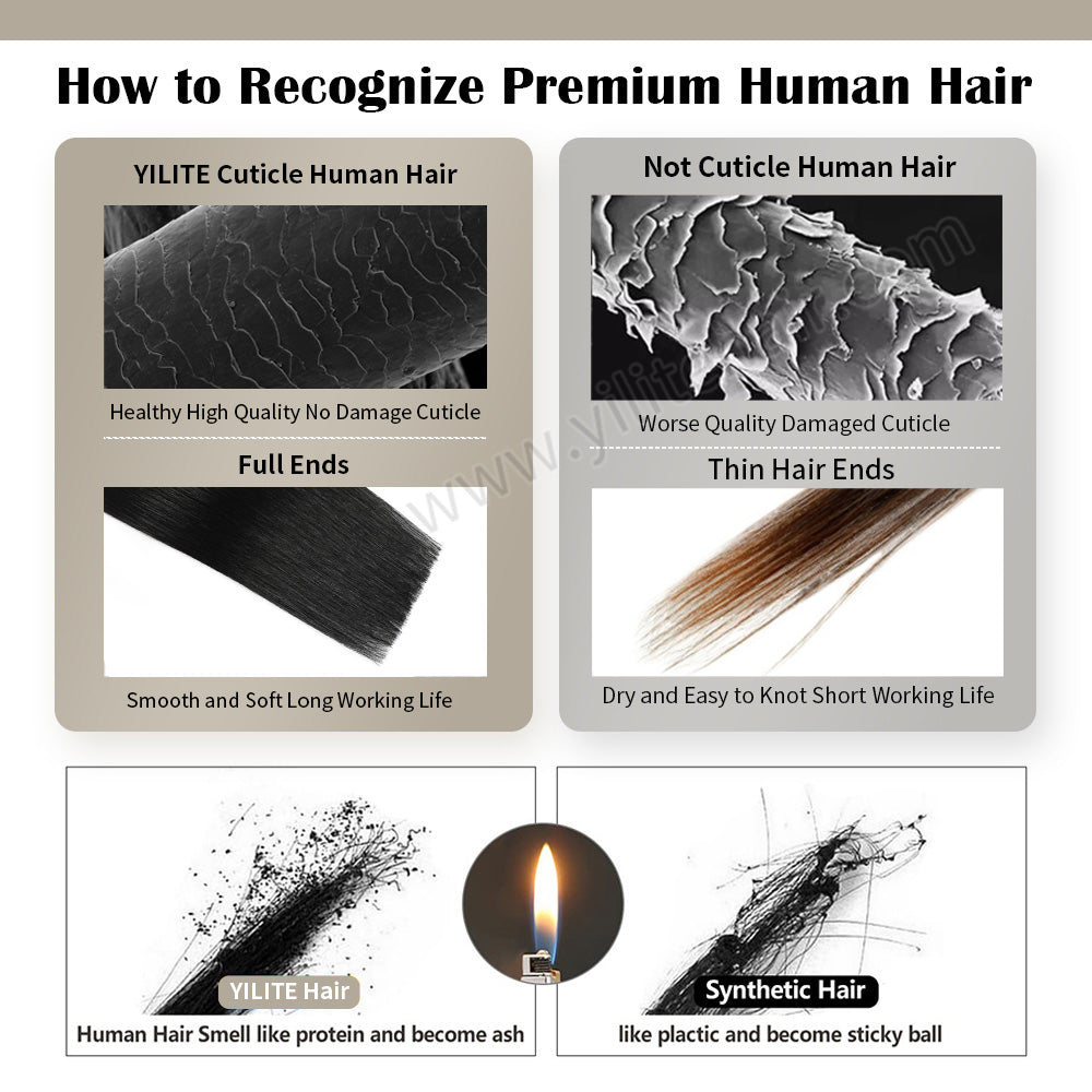 Yilite (#P2/6/T2) Darkest Brown Balayage Invisible Tape In Extensions 20Pcs