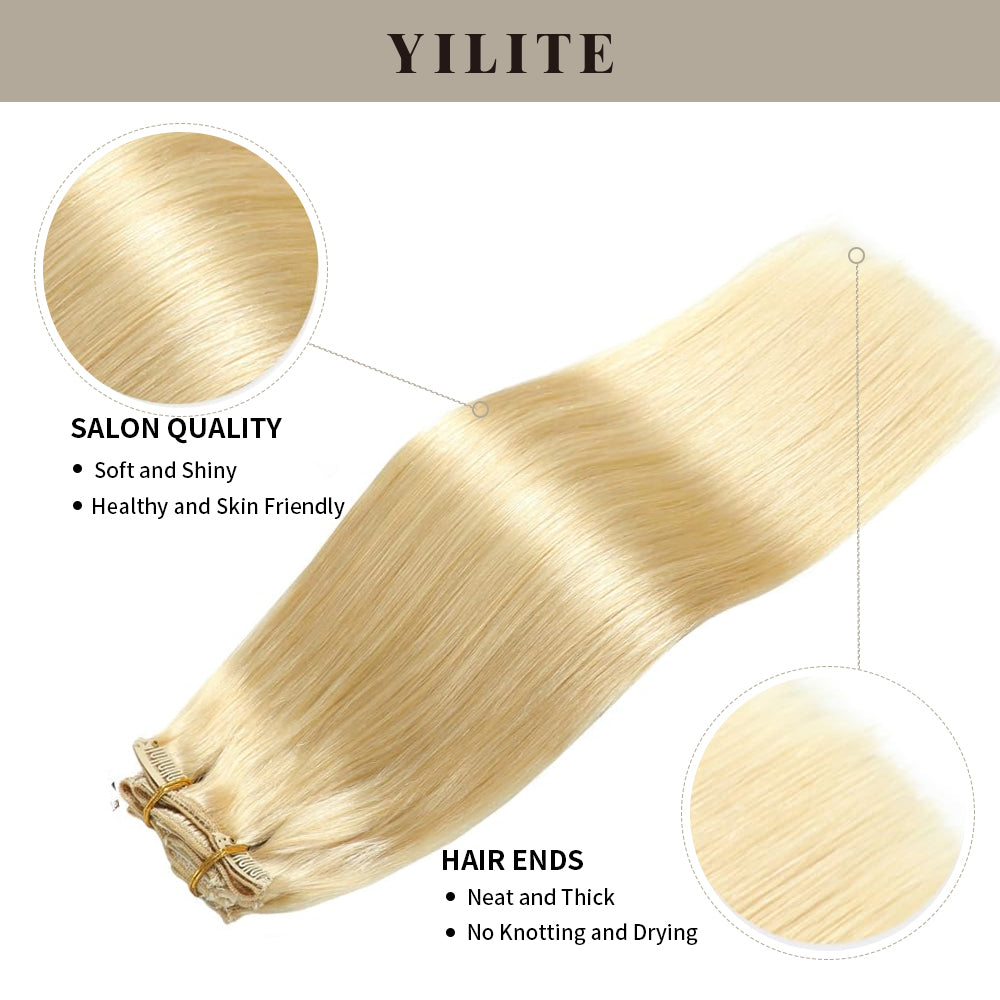 Yilite (#613) Bleach Blonde Classic Clip Ins