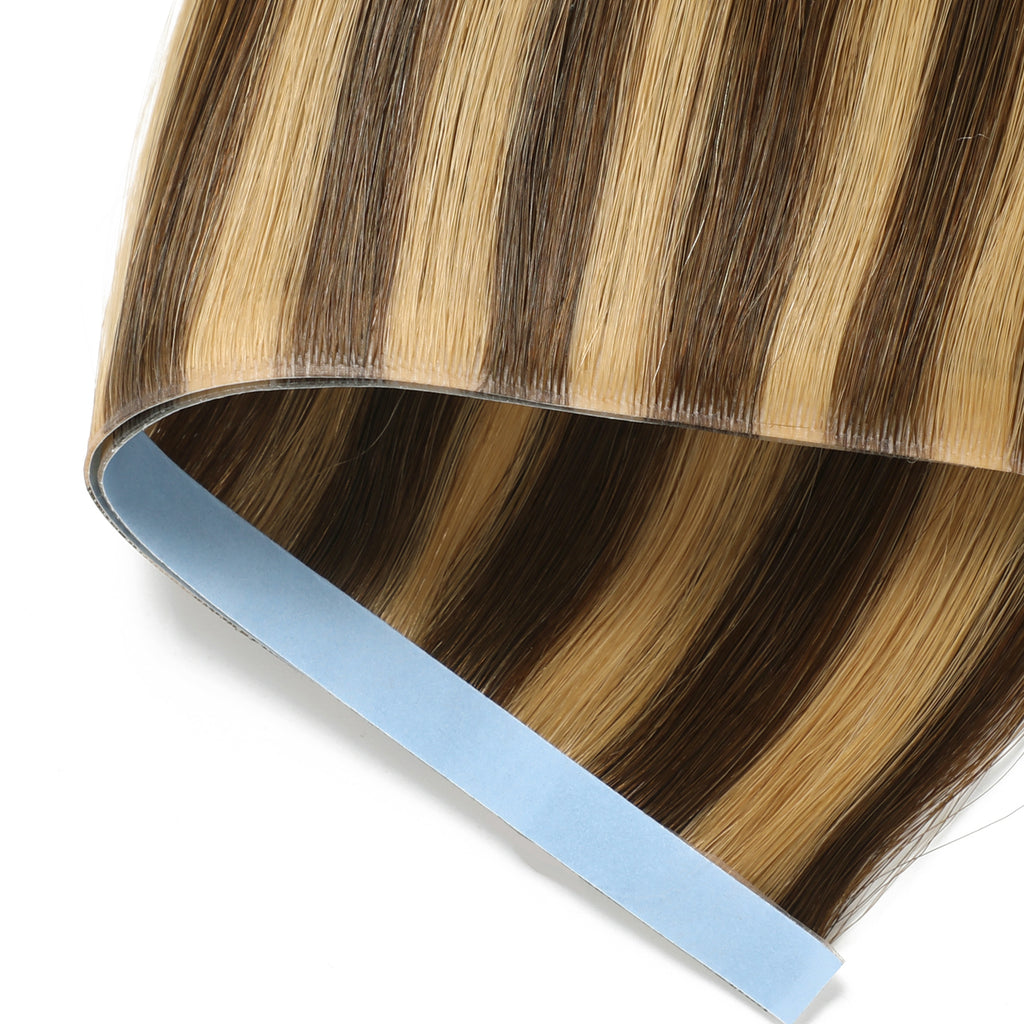 Yilite (#P4/27) Caramel Blonde Balayage Tape Weft Hair Extensions
