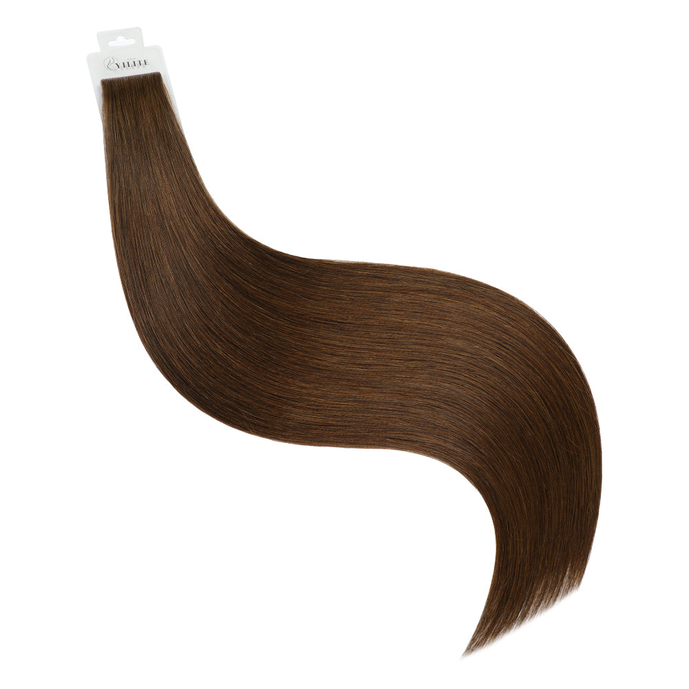 Yilite (#4) Chocolate Brown Invisible Tape In Extensions 20Pcs