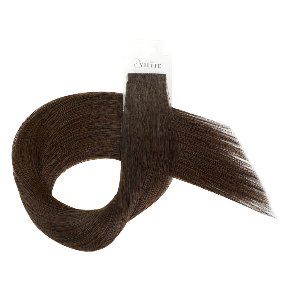 Yilite (#2) Darkest Brown Invisible Tape In Extensions 20Pcs