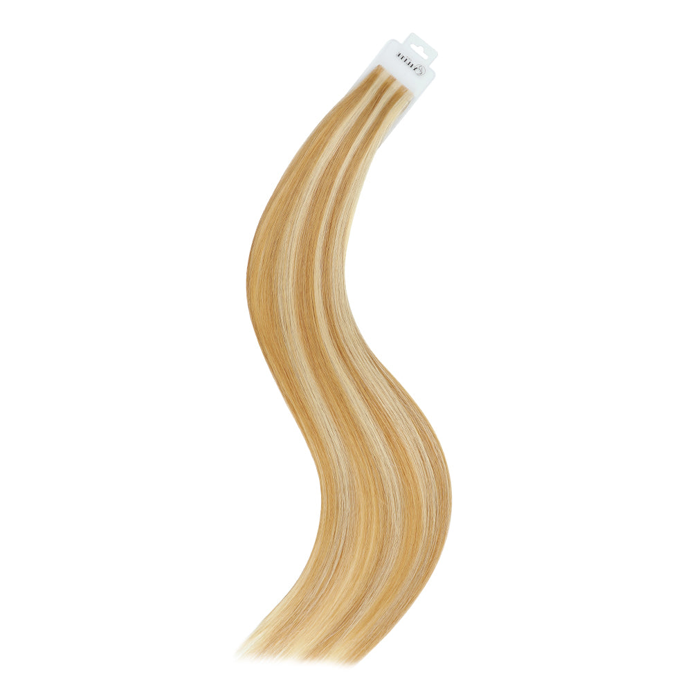 Yilite (#P27/613) Strawberry Blonde Bleach Blonde Invisible Tape In Extensions 20Pcs