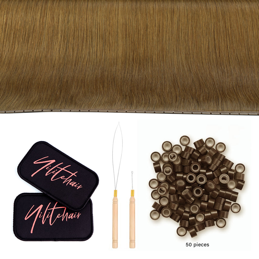 Yilite (#6) Chestnut Brown Butterfly Weft Hair Extensions