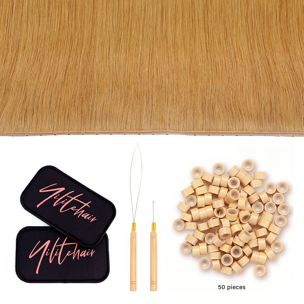 Yilite (#27) Strawberry Blonde Butterfly Weft Hair Extensions