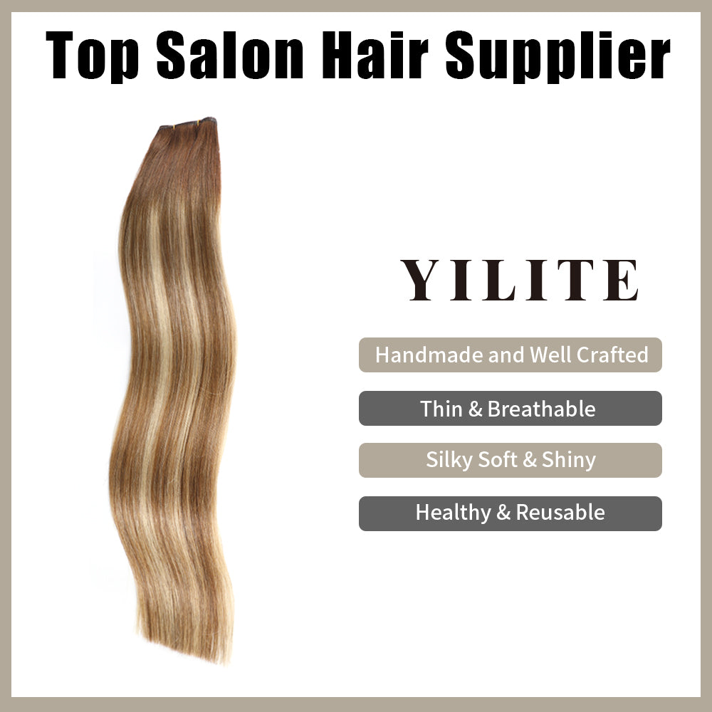 Yilite (#P6/613/T4) Brown to Blonde Balayage Genius Weft