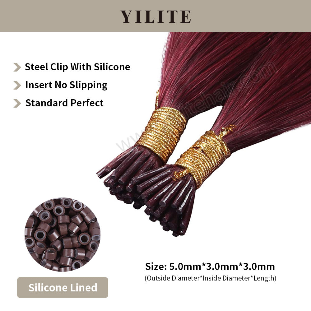 Yilite (#99J) Burgundy I Tip Extensions