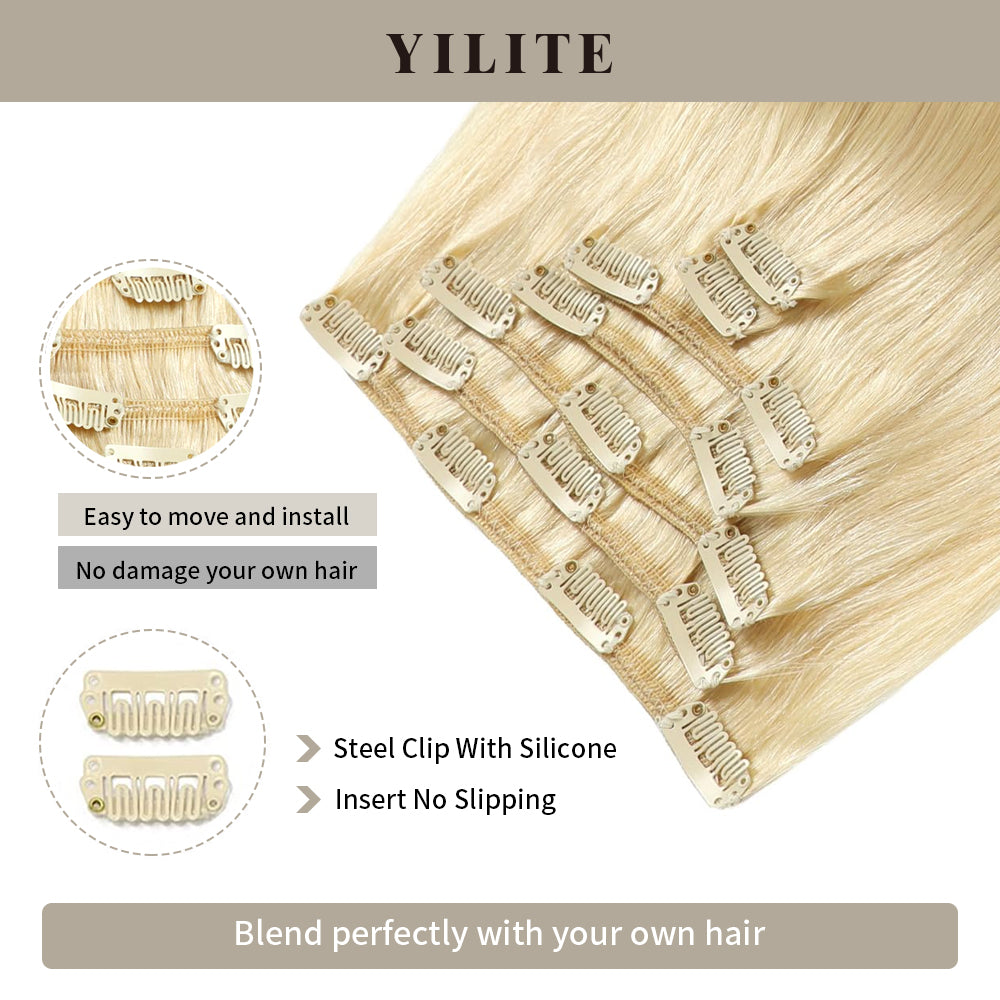 Yilite (#613) Bleach Blonde Classic Clip Ins