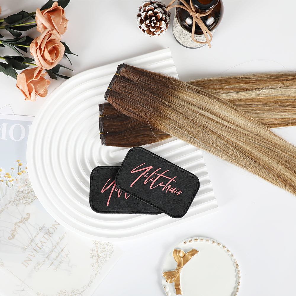 Yilite (#P6/613/T4) Brown to Blonde Balayage Genius Weft