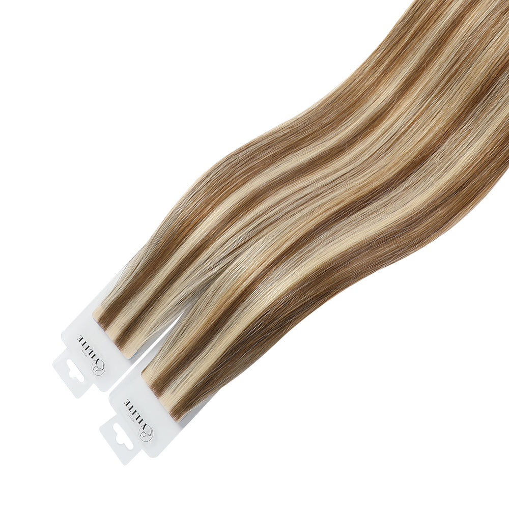 Yilite (#P6/613) Chestnut Brown Balayage Invisible Tape In Extensions 20Pcs