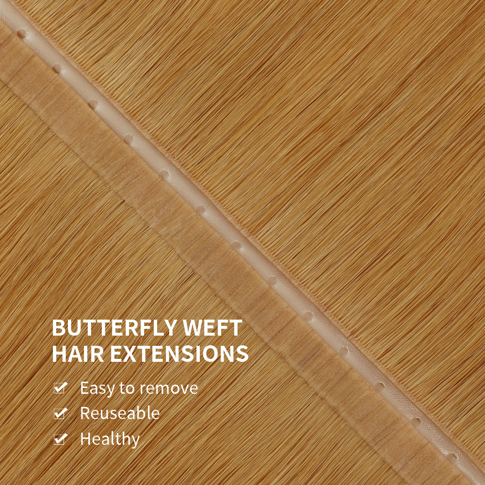 Yilite (#27) Strawberry Blonde Butterfly Weft Hair Extensions