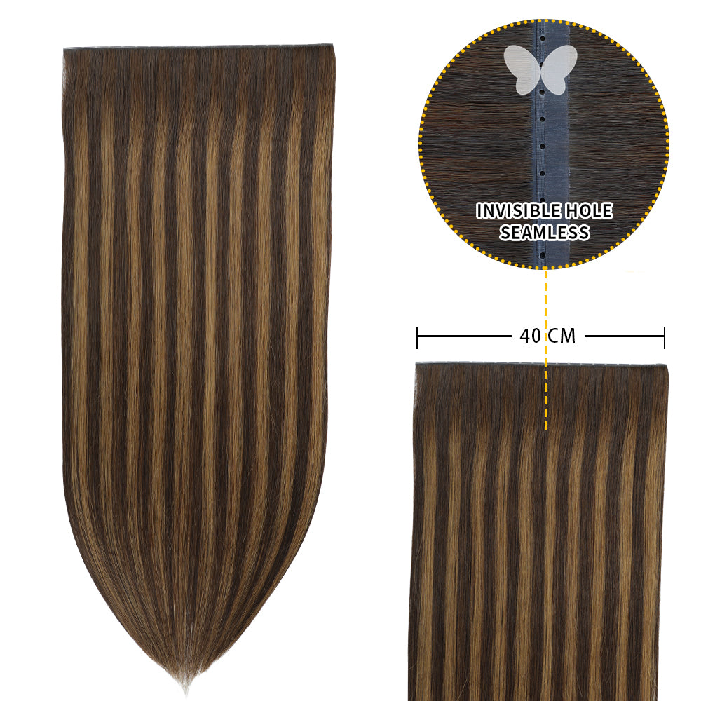 Yilite (#P2/6/T2) Darkest Brown Balayage Butterfly Weft Hair Extensions