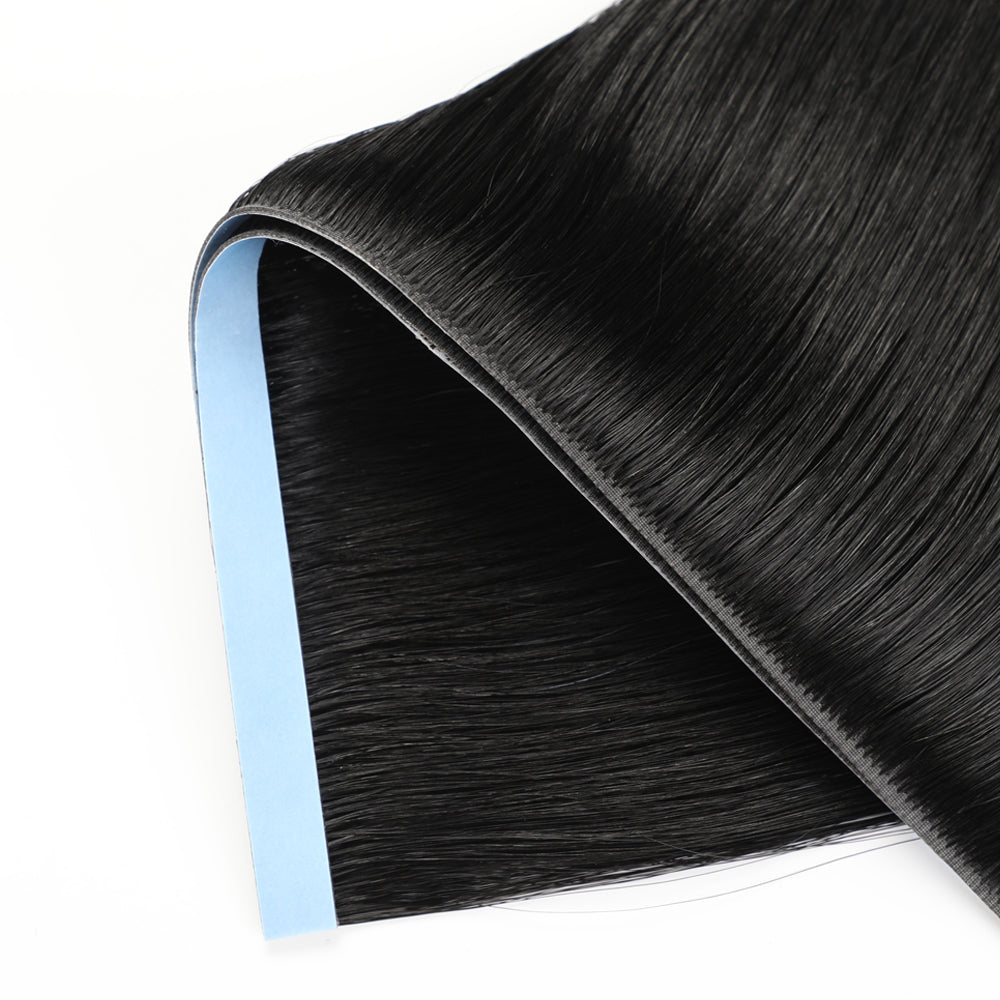 Yilite (#1) Jet Black Tape Weft Hair Extensions