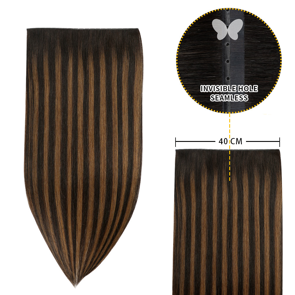 Yilite (#P1B/6/T1B) Natural Black Balayage Butterfly Weft Hair Extensions