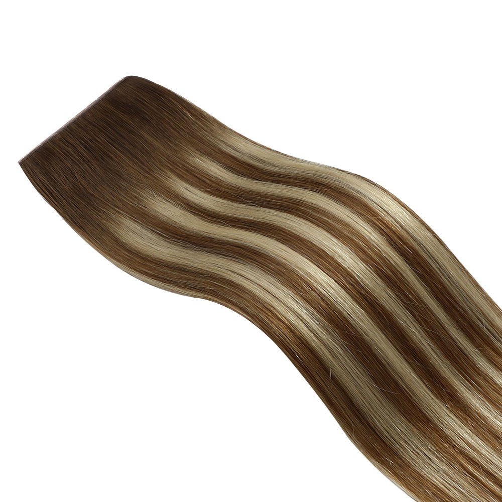 Yilite (#P6/613/T4) Brown to Blonde Balayage Butterfly Weft Hair Extensions